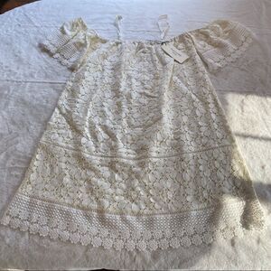 Solitaire Off White Swim Cover New With Tags Size Large